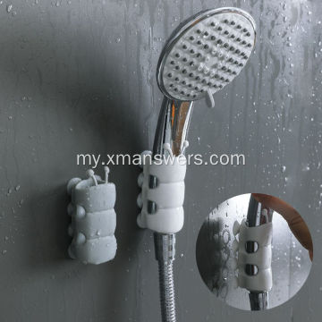 ဆီလီကွန်ရေချိုးခန်းကွင်းမှ ချိန်ညှိနိုင်သော SuctionCup Shower Holder